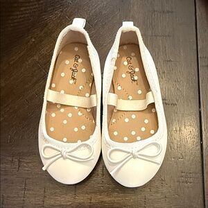 Cat & Jack NWOT White Toddler Ballet Flats - 5C
